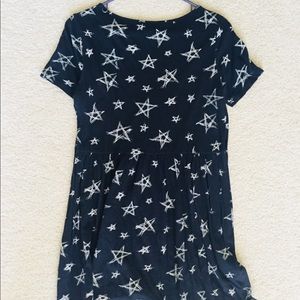 Forever 21 B&W Star Short Sleeve Dress- Size S